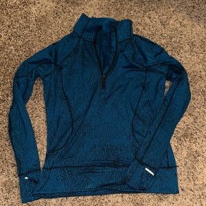Lululemon Athletica Teal Quarter-Zip Sweatshirt